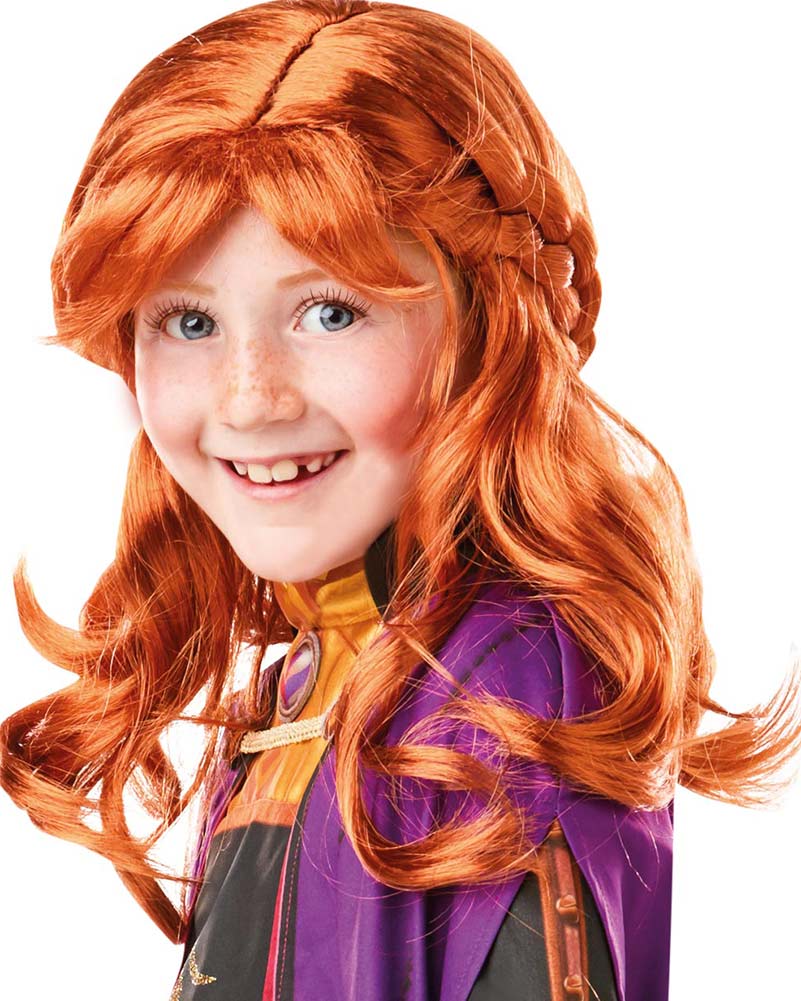 Disney Frozen 2 Anna Long Auburn Kids Wig