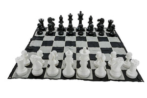 Mega Size Plastic Outdoor Chess Game Set with Mat 1.5x1.5m
