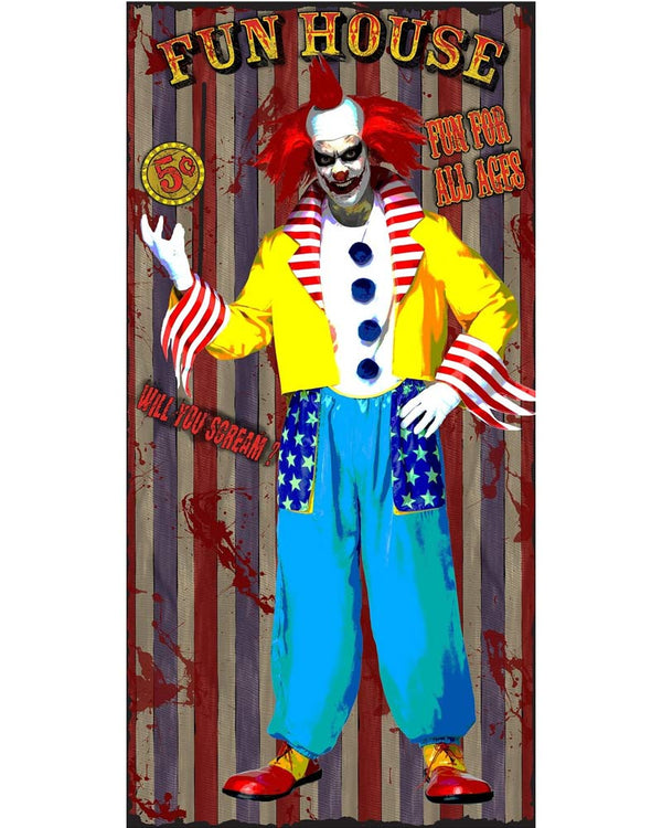 Fun House Clown Door Cover 1.52m