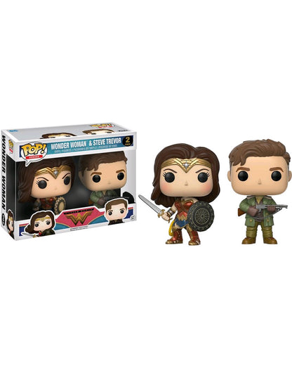 Wonder Woman Movie and Steve Trevor Pop Vinyl Pack of 2