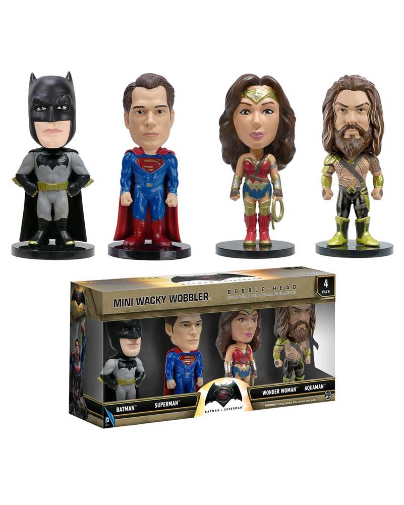 Batman v Superman Mini Wacky Wobbler Pack of 4