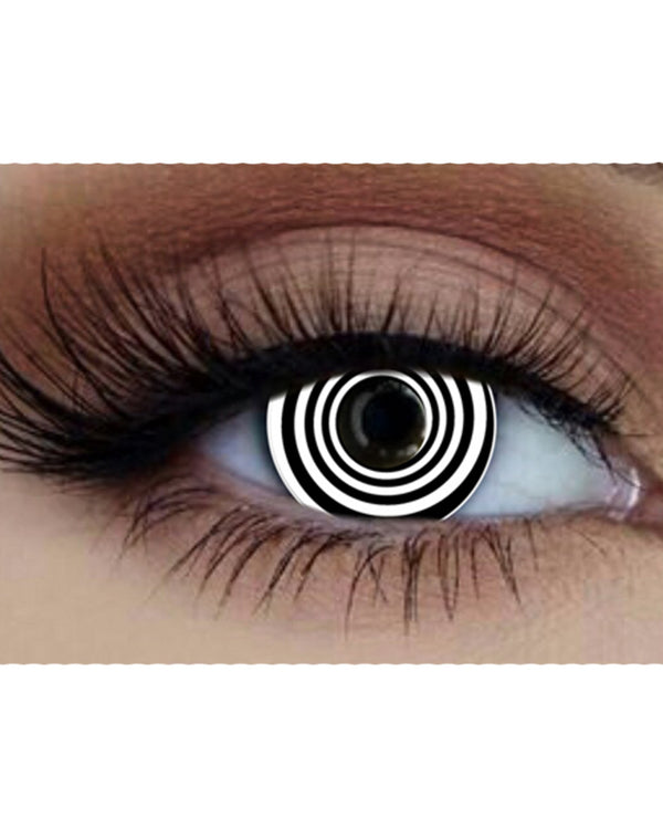 Funhouse 14mm Black and White Contact Lenses with Case