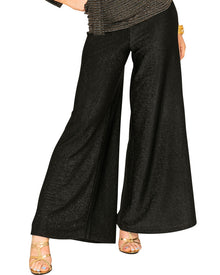 Funky Black Sparkle 70s Womens Palazzo Pants