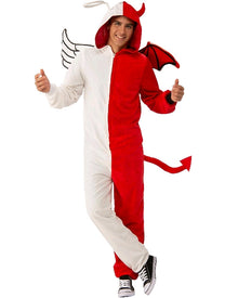Furry Angel or Demon Jumpsuit Adult Halloween Costume