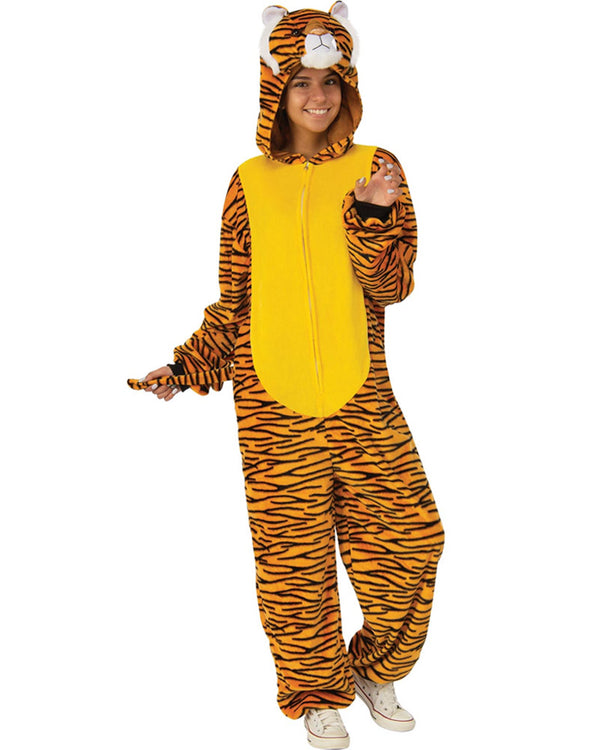 Furry Tiger Jumpsuit Adult Costume