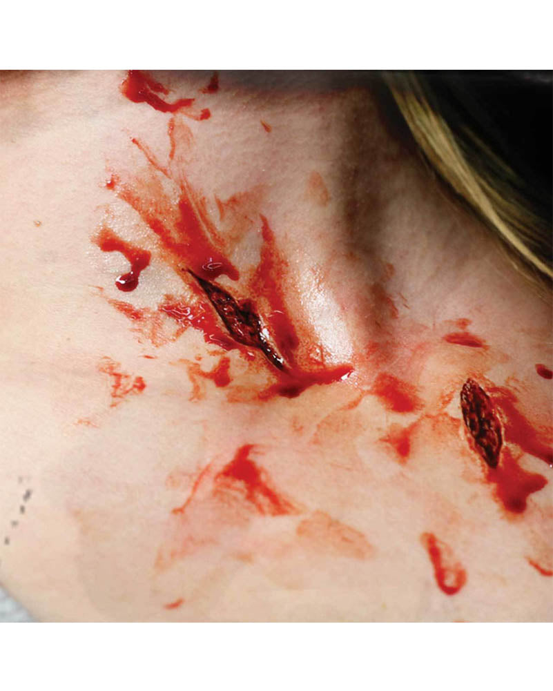 3D Shanked Skin Slashes FX Appliance Transfer Prosthetic Wound