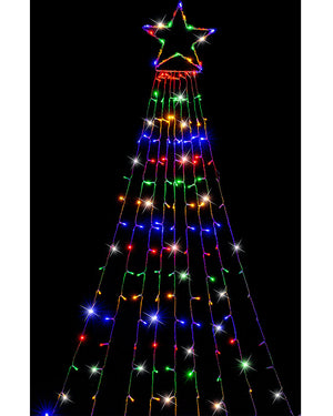 Garden Star Multi-Coloured Cascade Christmas LED Lights 3.5m