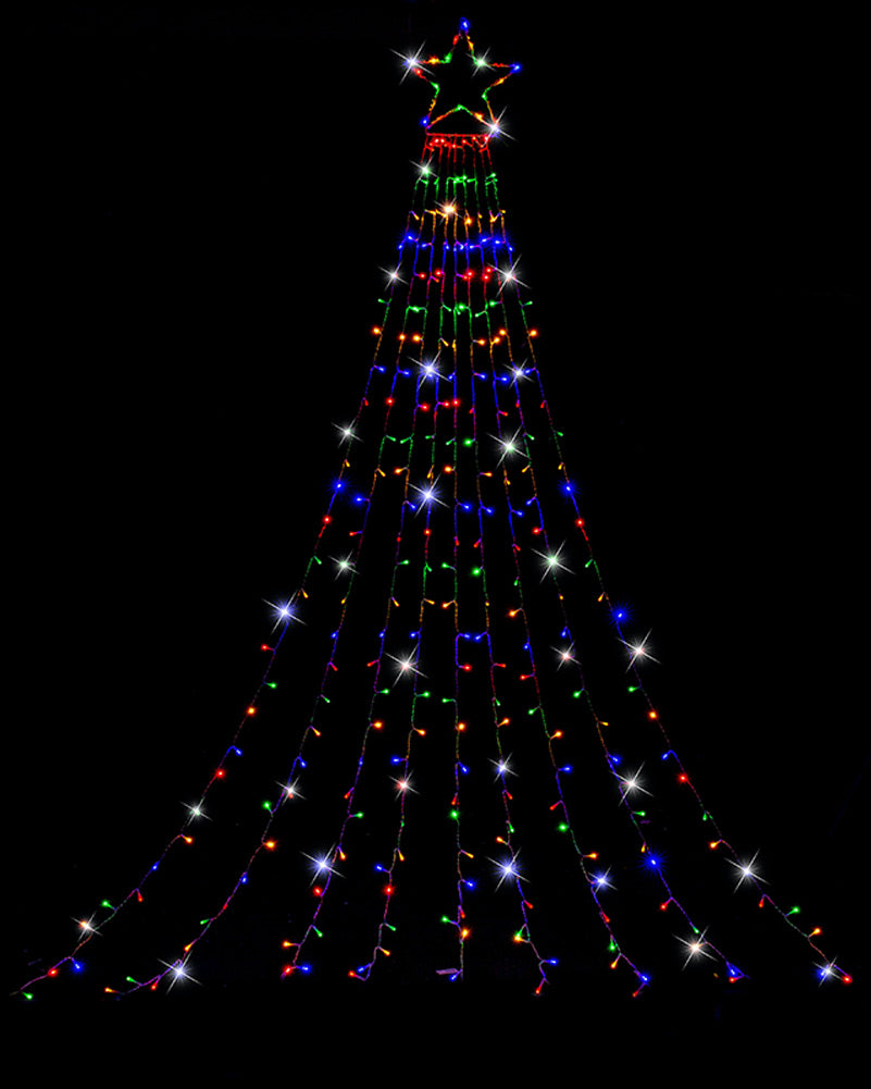 Garden Star Multi-Coloured Cascade Christmas LED Lights 3.5m