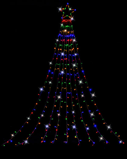 Garden Star Multi-Coloured Cascade Christmas LED Lights 3.5m