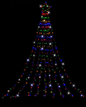 Garden Star Multi-Coloured Cascade Christmas LED Lights 3.5m