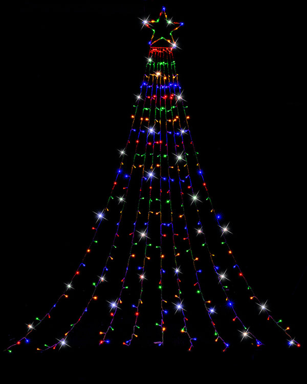 Garden Star Multi-Coloured Cascade Christmas LED Lights 3.5m