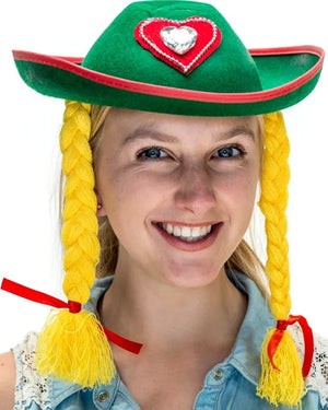 German Girl Hat with Tresses