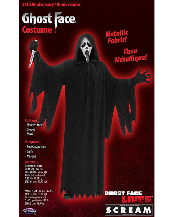 Ghost Face 25th Anniversary Mens Costume
