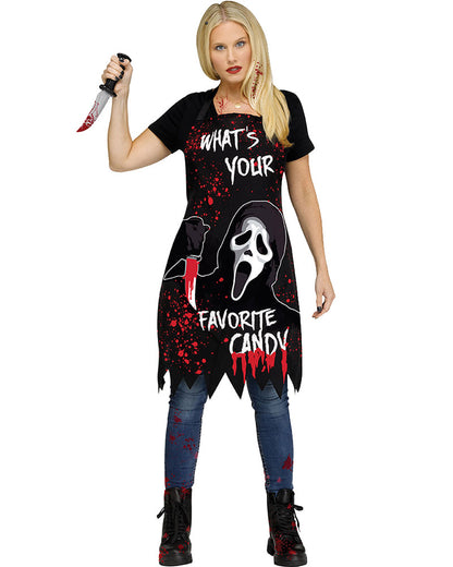 Scream Ghost Face Horror Apron