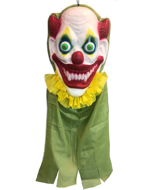 Giant Hanging Clown Head with Lights and Sound 1m