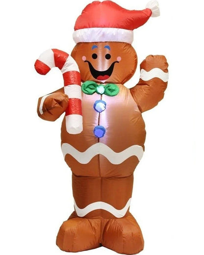 Gingerbread Man Christmas Lawn Inflatable 1.5m