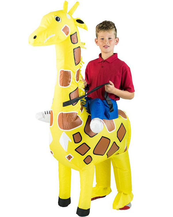 Giraffe Ride On Inflatable Kids Costume