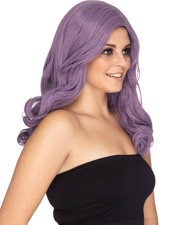 Glamour Deluxe Ashes of Violets Purple Long Wavy Wig