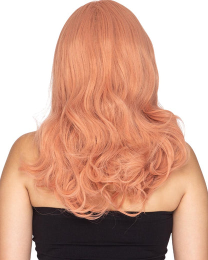 Glamour Deluxe Peaches and Cream Pink Long Wavy Wig