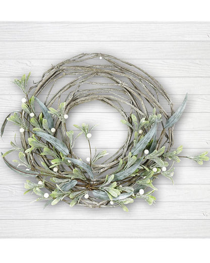 Glitter Mistletoe Christmas Wreath 50cm