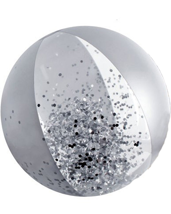 Glitter Silver Ball Inflatable 40cm