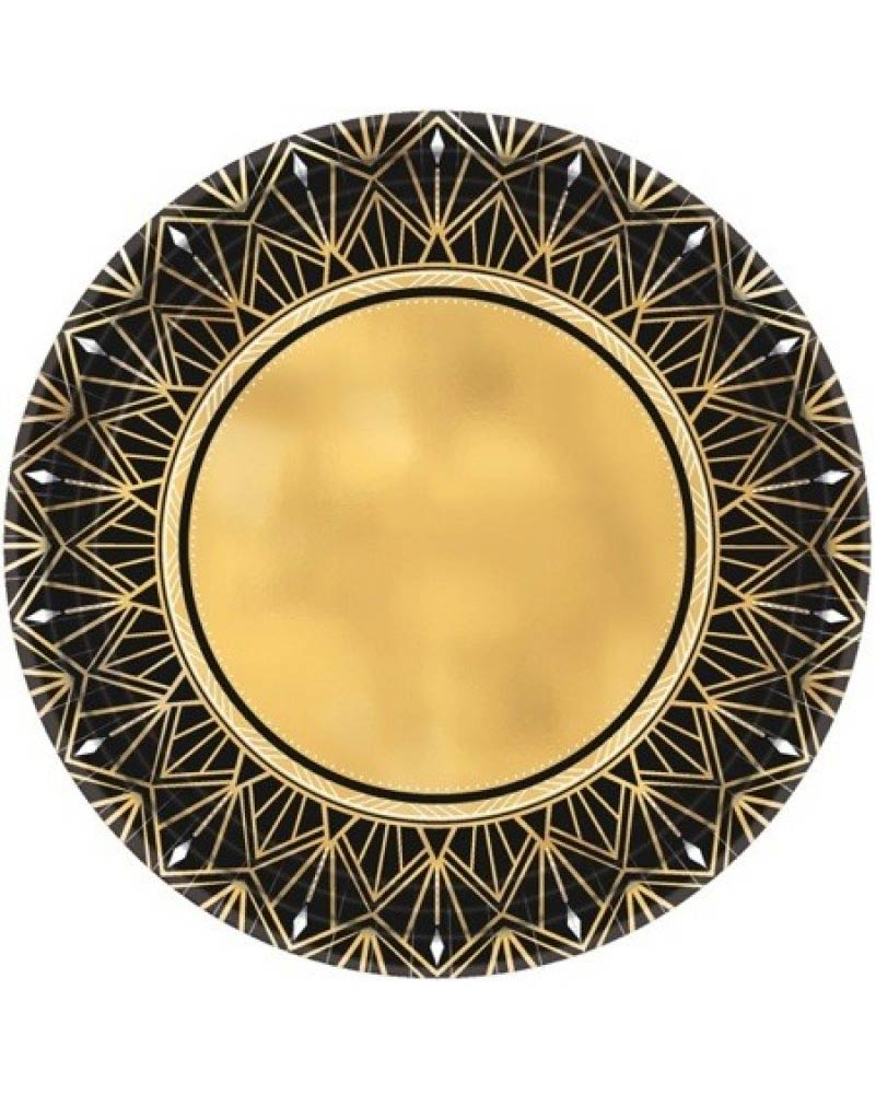 Glitz and Glam Metallic 26cm Round Paper Plates Pack of 8