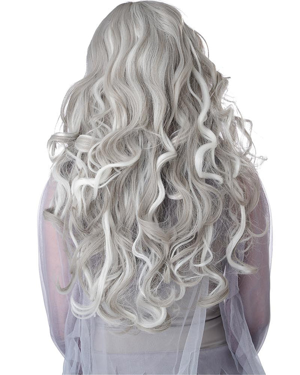 Glow in the Dark Ghost Long Grey Wig