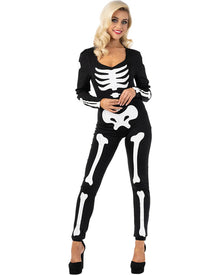 Glow in the Dark Skeleton Bodysuit Womens Halloween Costume