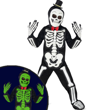 Glow in the Dark Skeleton Kids Costume