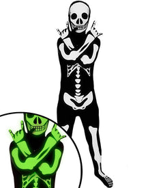 Glow Skeleton Morphsuit Kids Halloween Costume