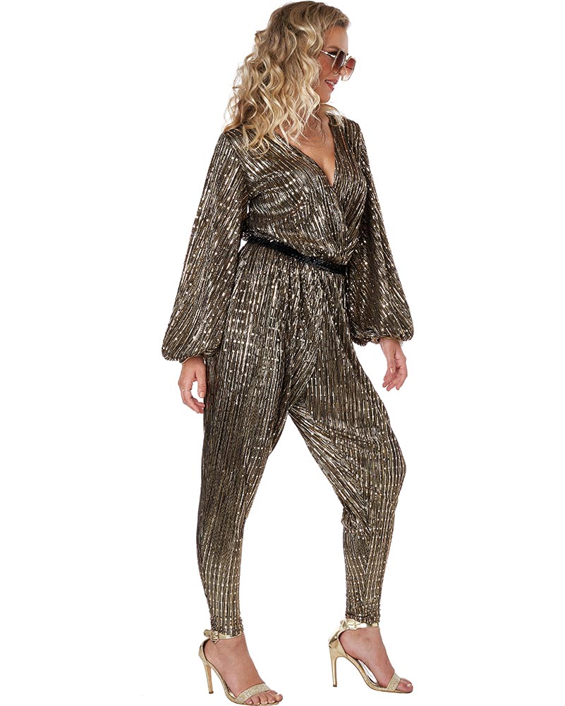 70s Gold Disco Queen Womens Costume