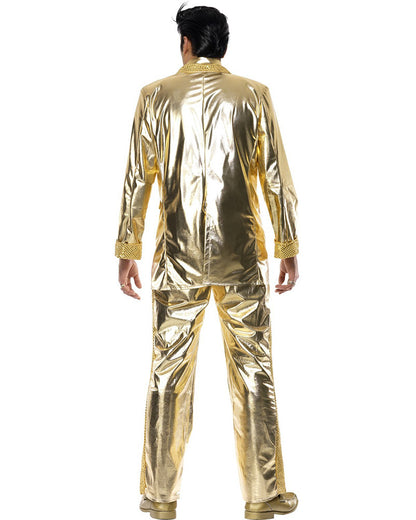 Gold Elvis Suit Mens Costume