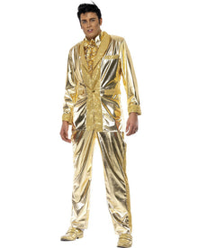 Gold Elvis Suit Mens Costume