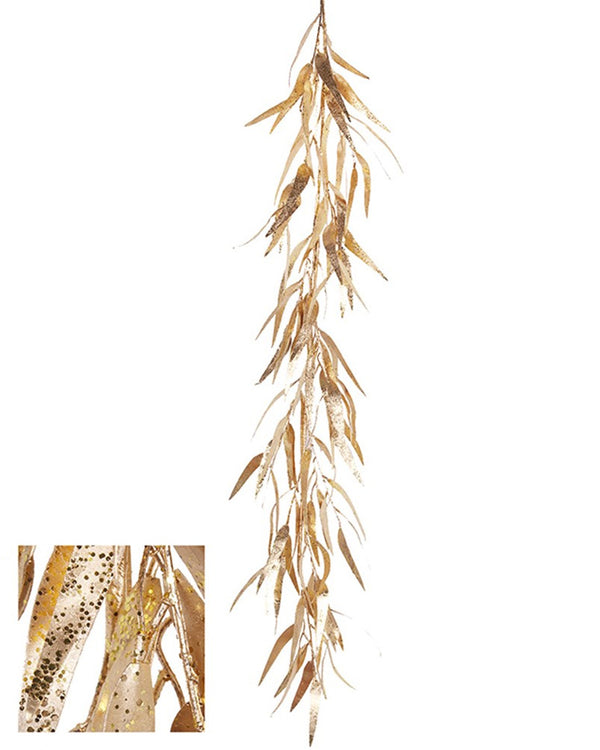 Gold Eucalyptus Christmas Garland 1.37m