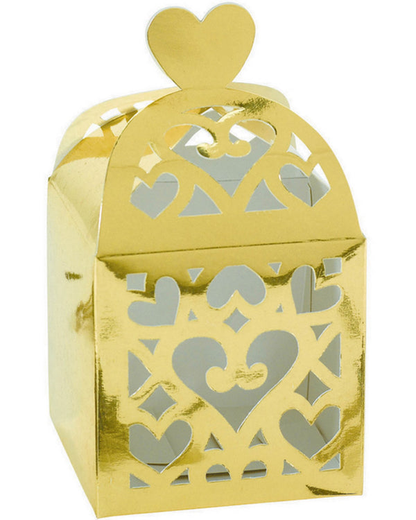 Gold Paper Lantern Favour Box Pack of 50