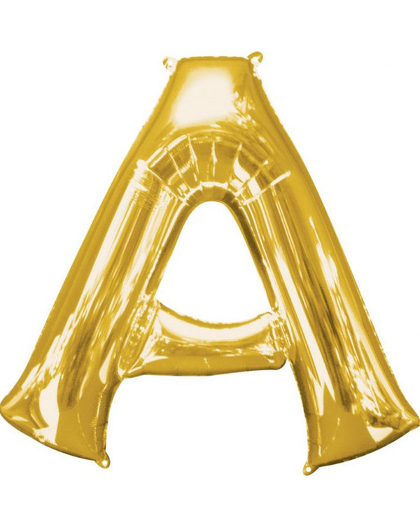 Gold Letter A Supershape 86cm Balloon
