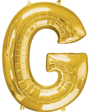 Gold Letter G Supershape 86cm Balloon