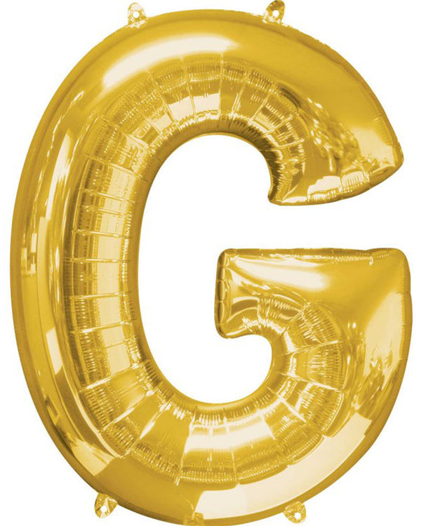 Gold Letter G Supershape 86cm Balloon