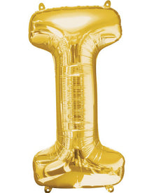 Gold Letter I Supershape 86cm Balloon