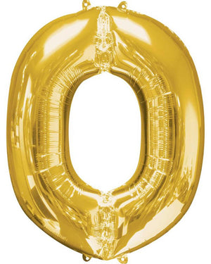 Gold Letter O Supershape 86cm Balloon