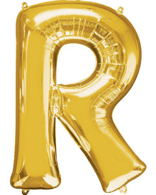 Gold Letter R Supershape 86cm Balloon