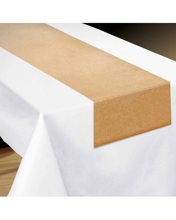 Gold Luxury Table Runner Metallic Fabric 1.8m