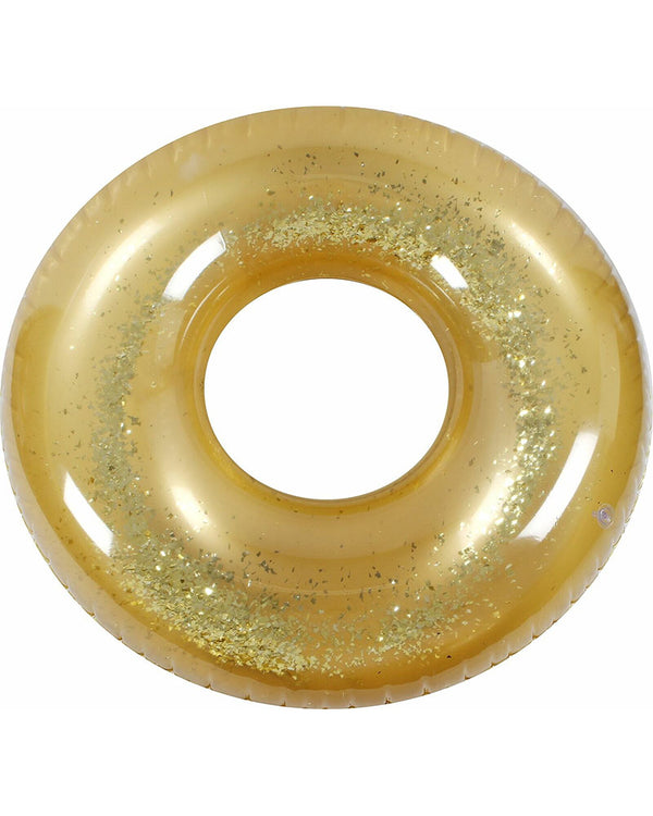 Gold Metallic Glitter Swim Ring 90cm