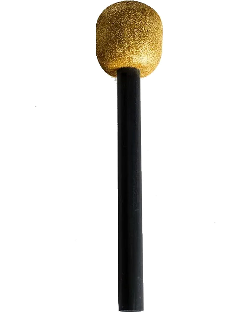 Gold Glitter Microphone Prop