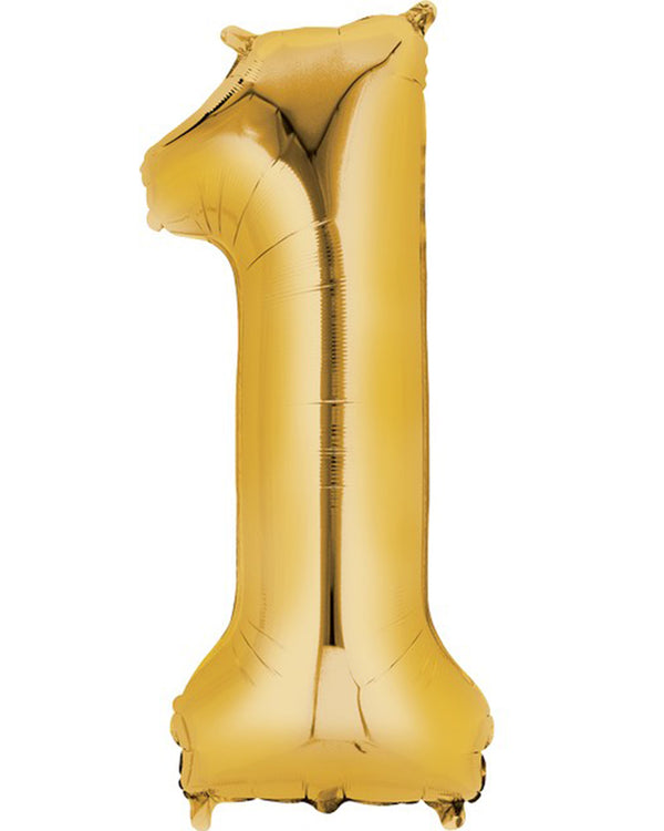 Gold 86cm Number 1 Supershape Balloon