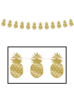 Gold Pineapple Shaped Banner