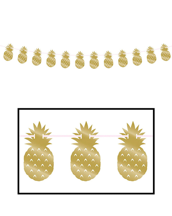 Gold Pineapple Shaped Banner