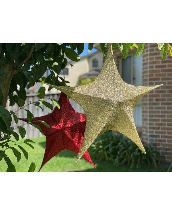 Gold PopUp Tinsel Star 65cm