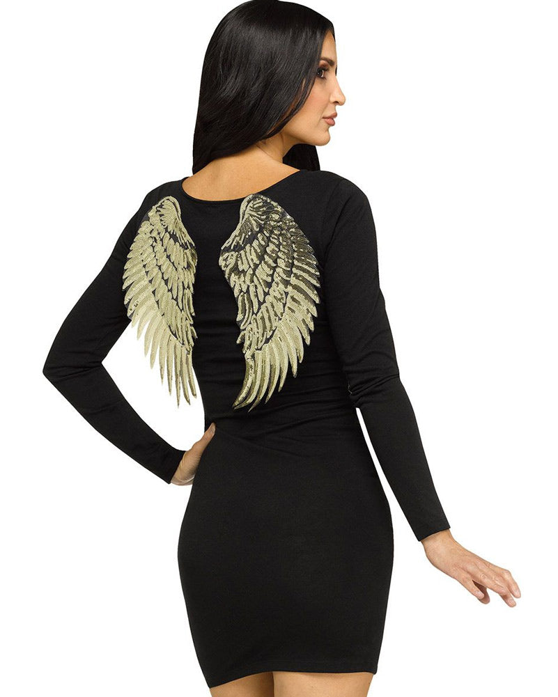 Gold Sequin Wings