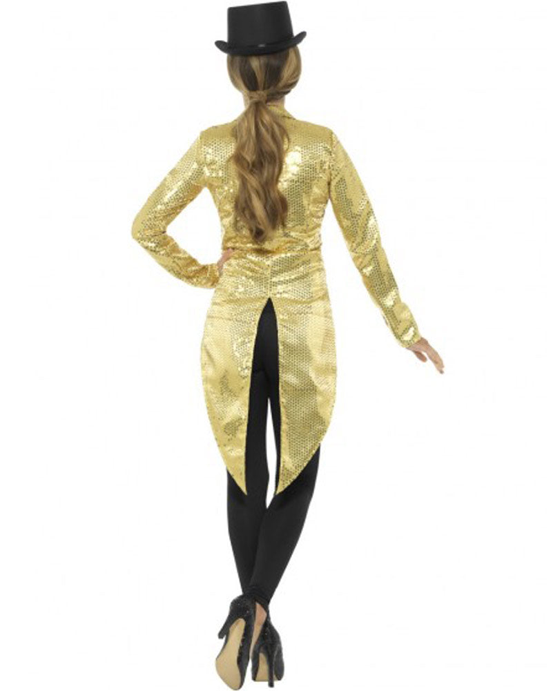 Gold Sequin Womens Tailcoat
